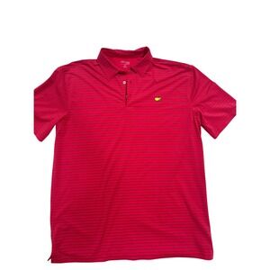 Masters Performance Tech Polo XL Shirt Pink blue‎ stripe Augusta National Golf